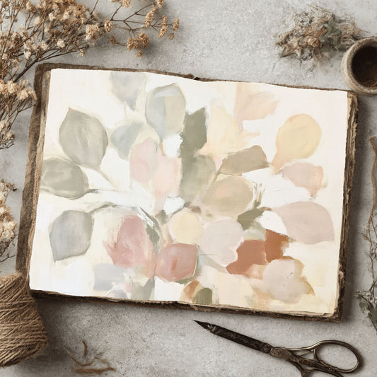 Abstract Botanical Leaves Painting