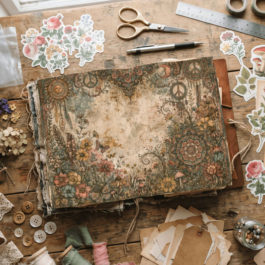 Bohemian Wildflower Journal Paper