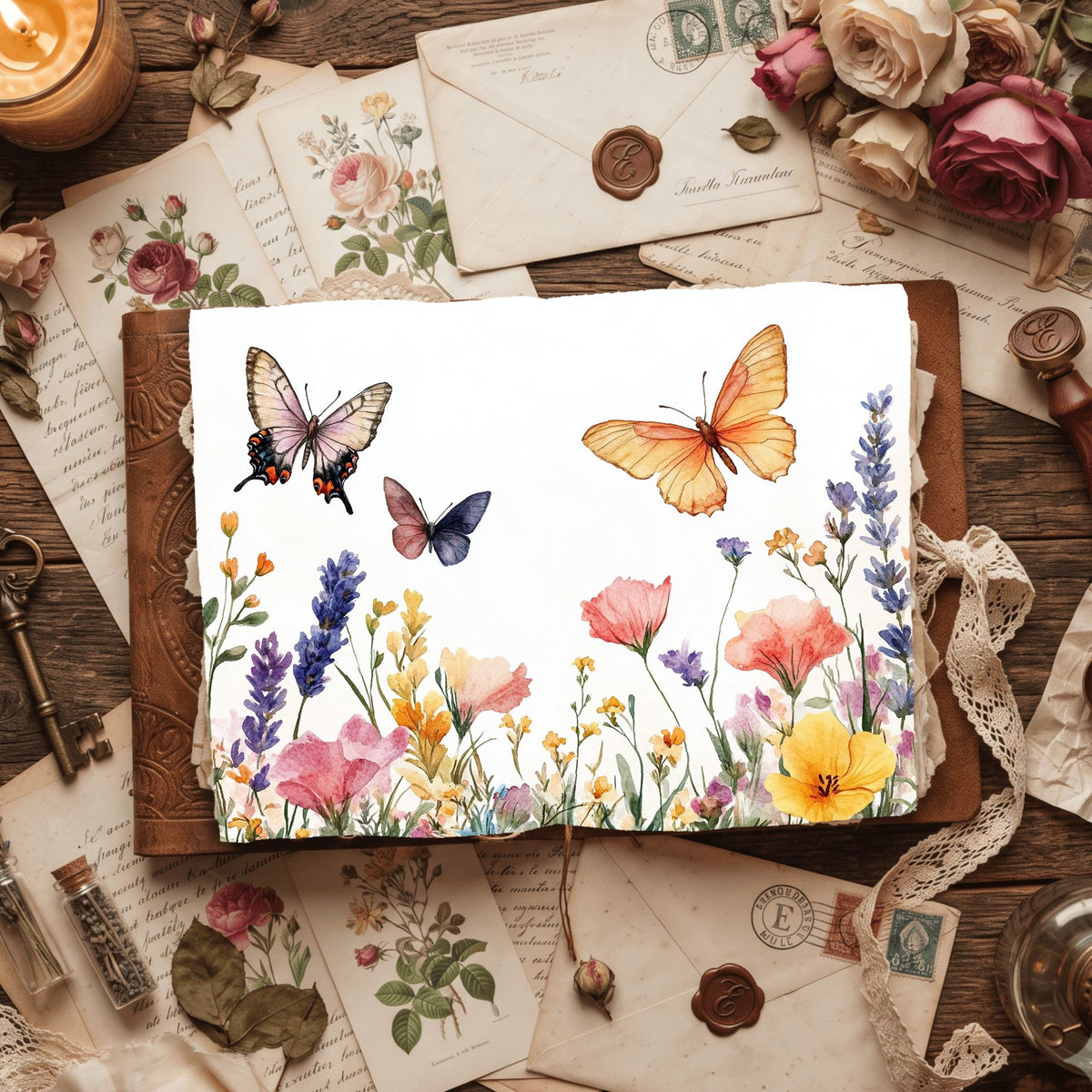 Butterfly Wildflower Meadow Writing Paper