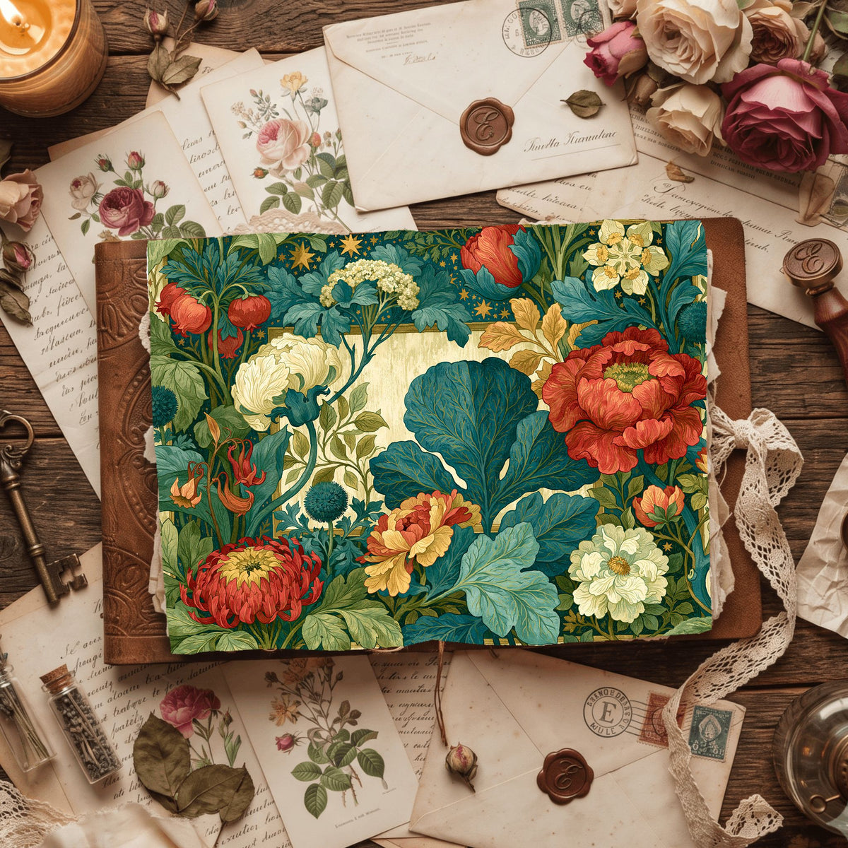 Celestial Botanical Frame Design