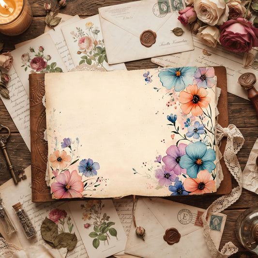 Cotton Candy Wildflower Printable Paper