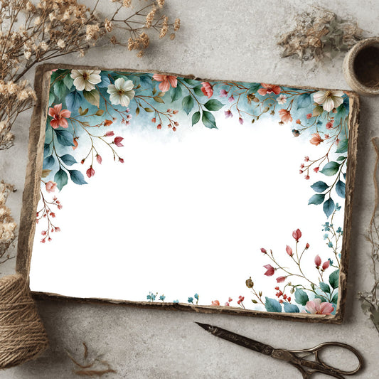 Delicate Botanical Border Frame