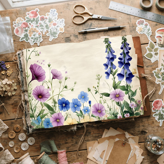 English Cottage Wildflower Paper
