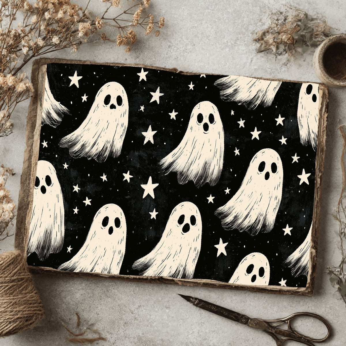 Halloween Ghost Seamless Pattern
