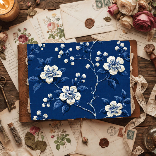 Indigo Floral Textile Pattern