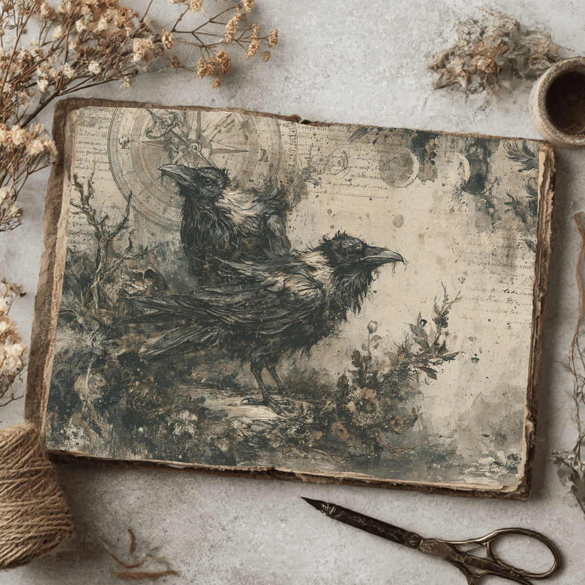 Mysterious Raven Journal Paper