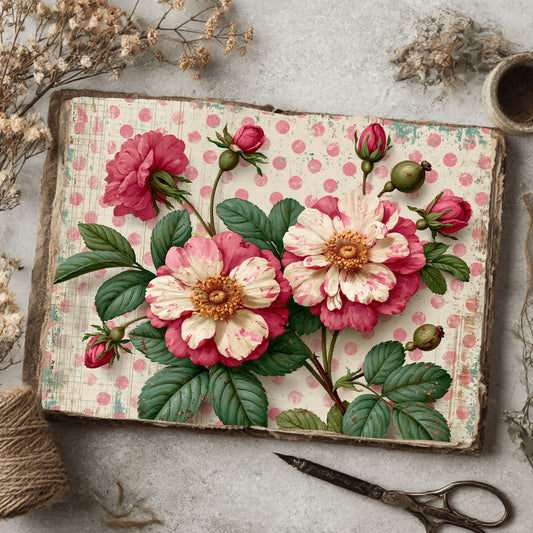 Pink Shabby Chic Journal Paper