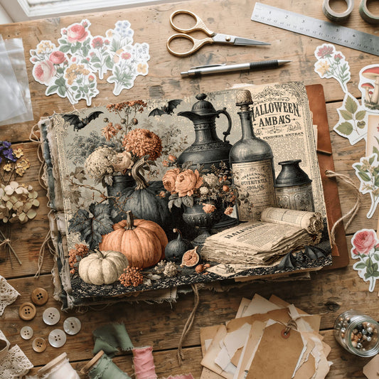 Shabby Chic Halloween Journal Paper