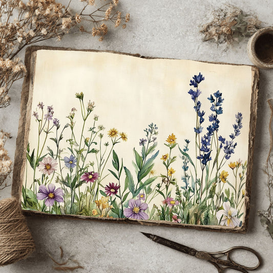 Single Wildflower Border Paper
