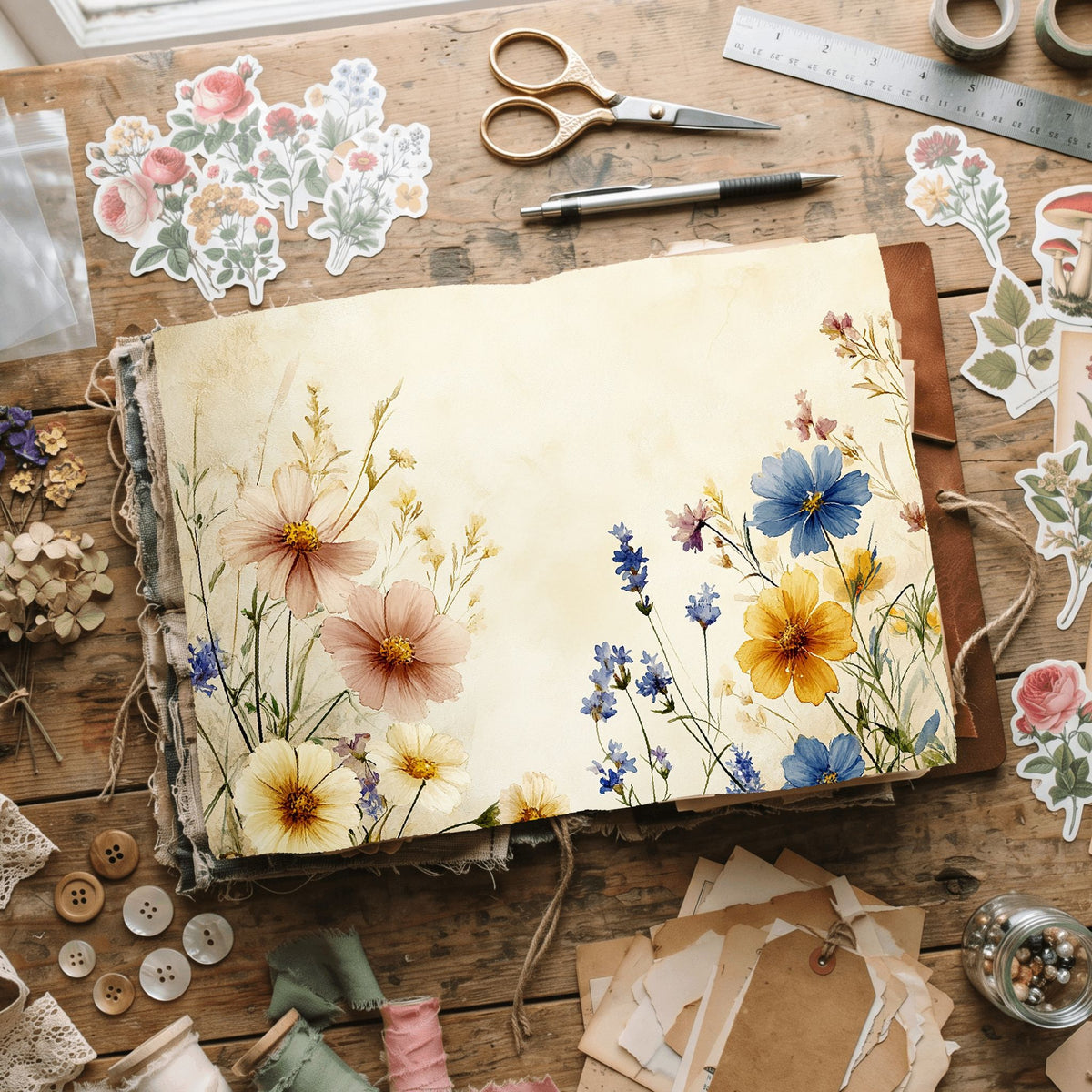 Spring Meadow Pastel Writing Paper