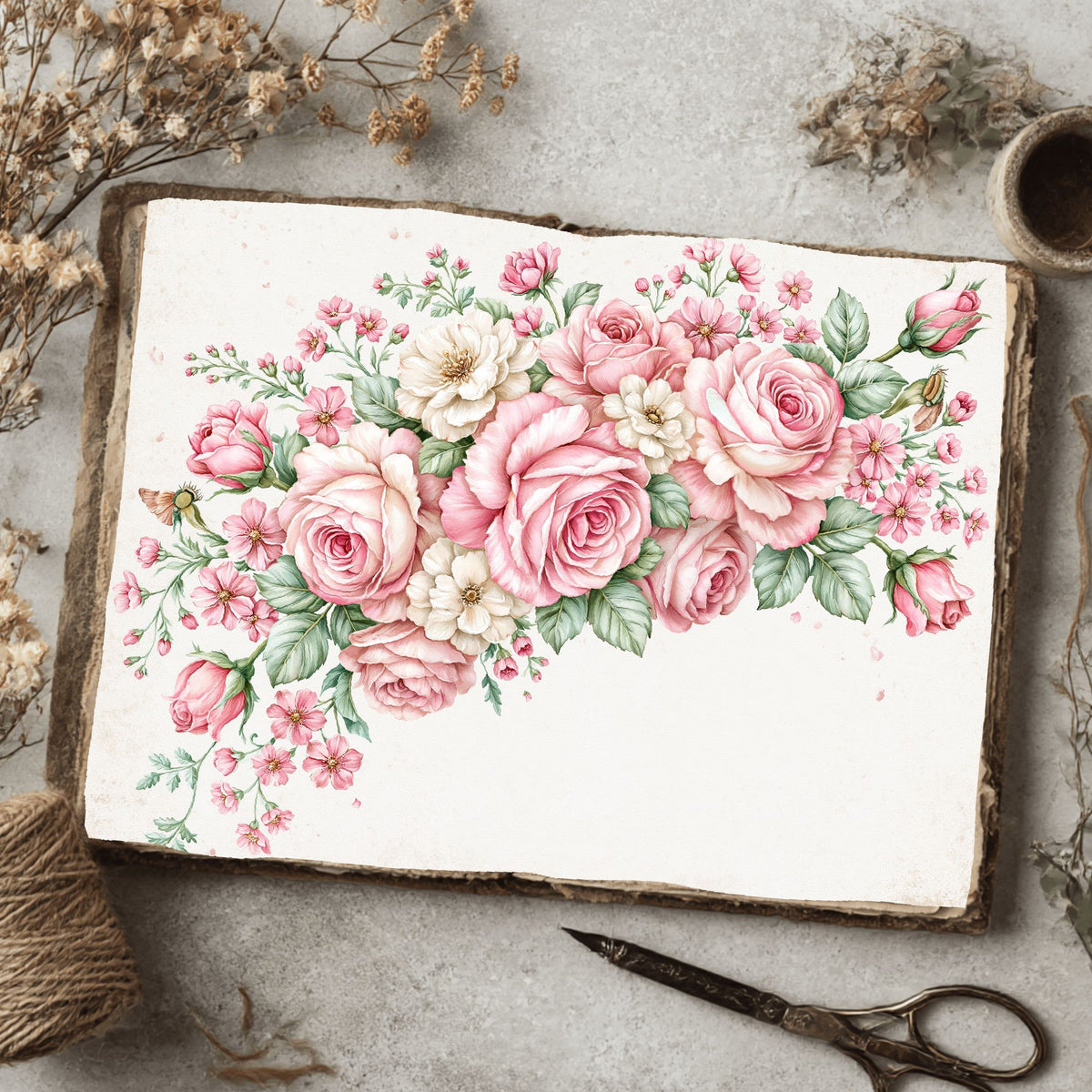 Vintage Botanical Floral Paper