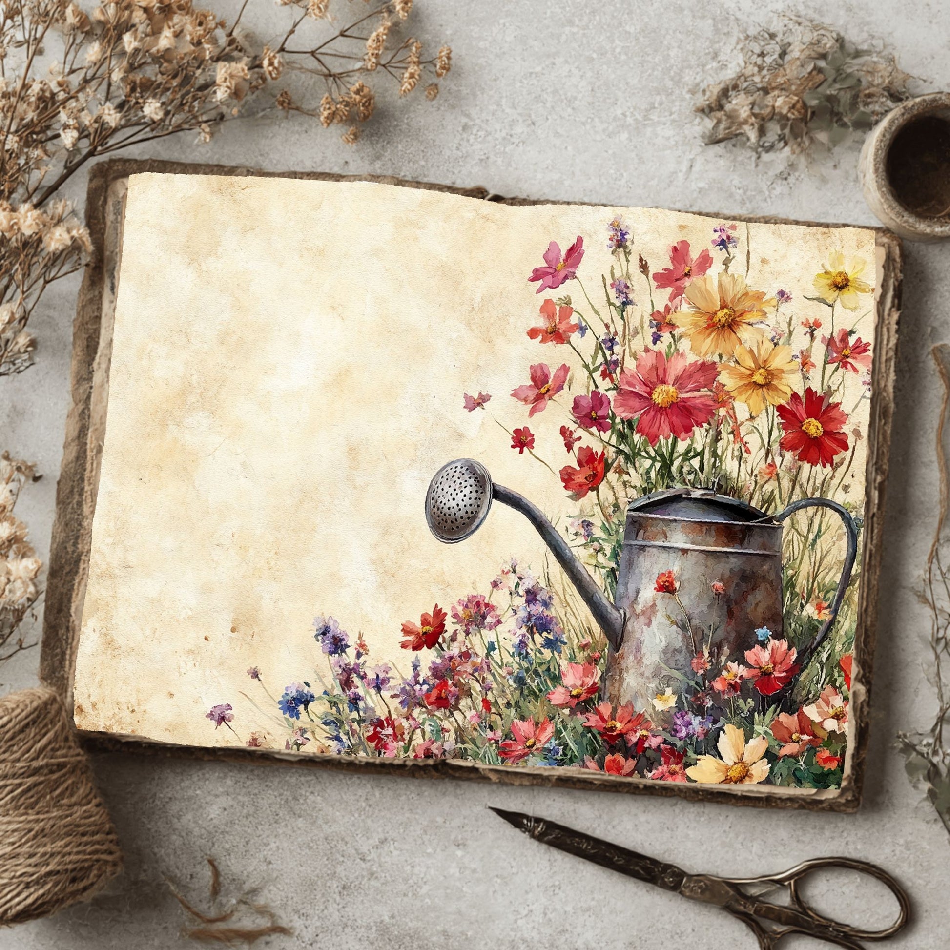 Wildflower Watering Can Paper