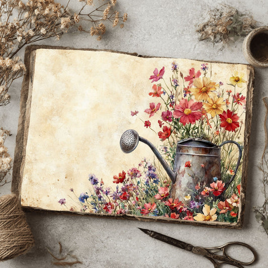 Wildflower Watering Can Paper