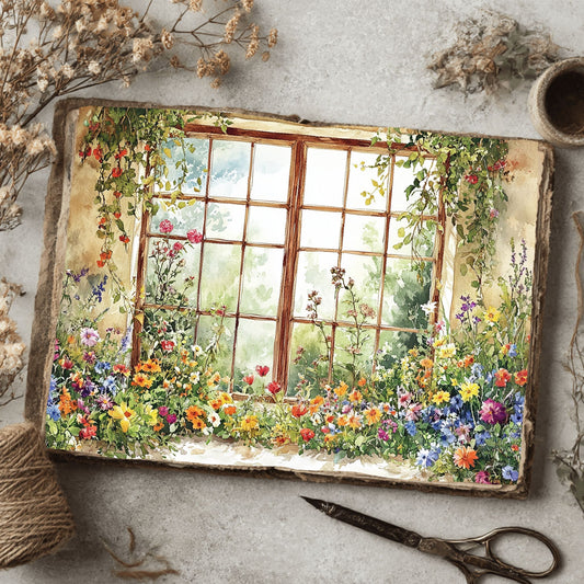 Wildflower Window Writing Paper