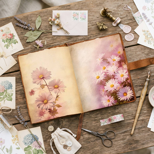 Daisy Fuchsia Hues Double Pages