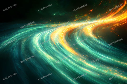 Abstract Green Light Streaks Dynamic Transparent Overlay Pngs