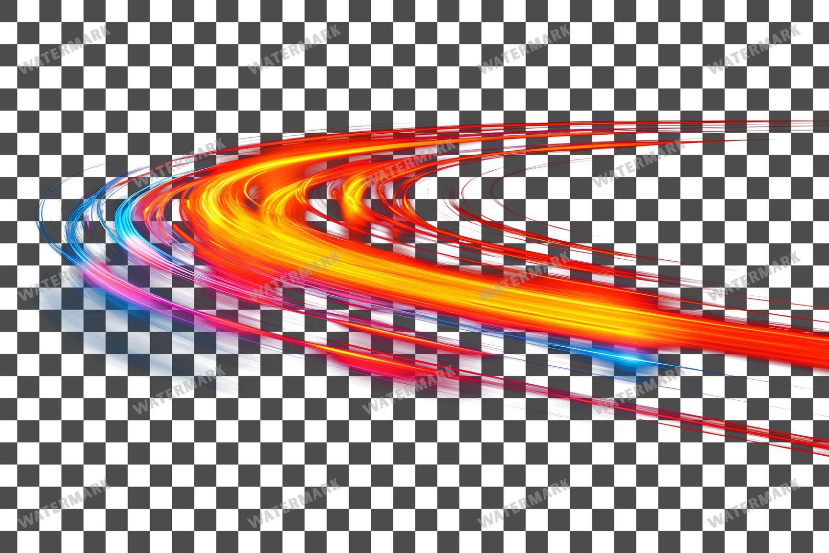 Abstract Light Streaks Dynamic Motion Transparent Overlay Pngs