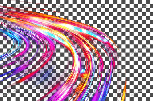 Abstract Light Streaks Transparent Overlay Pngs