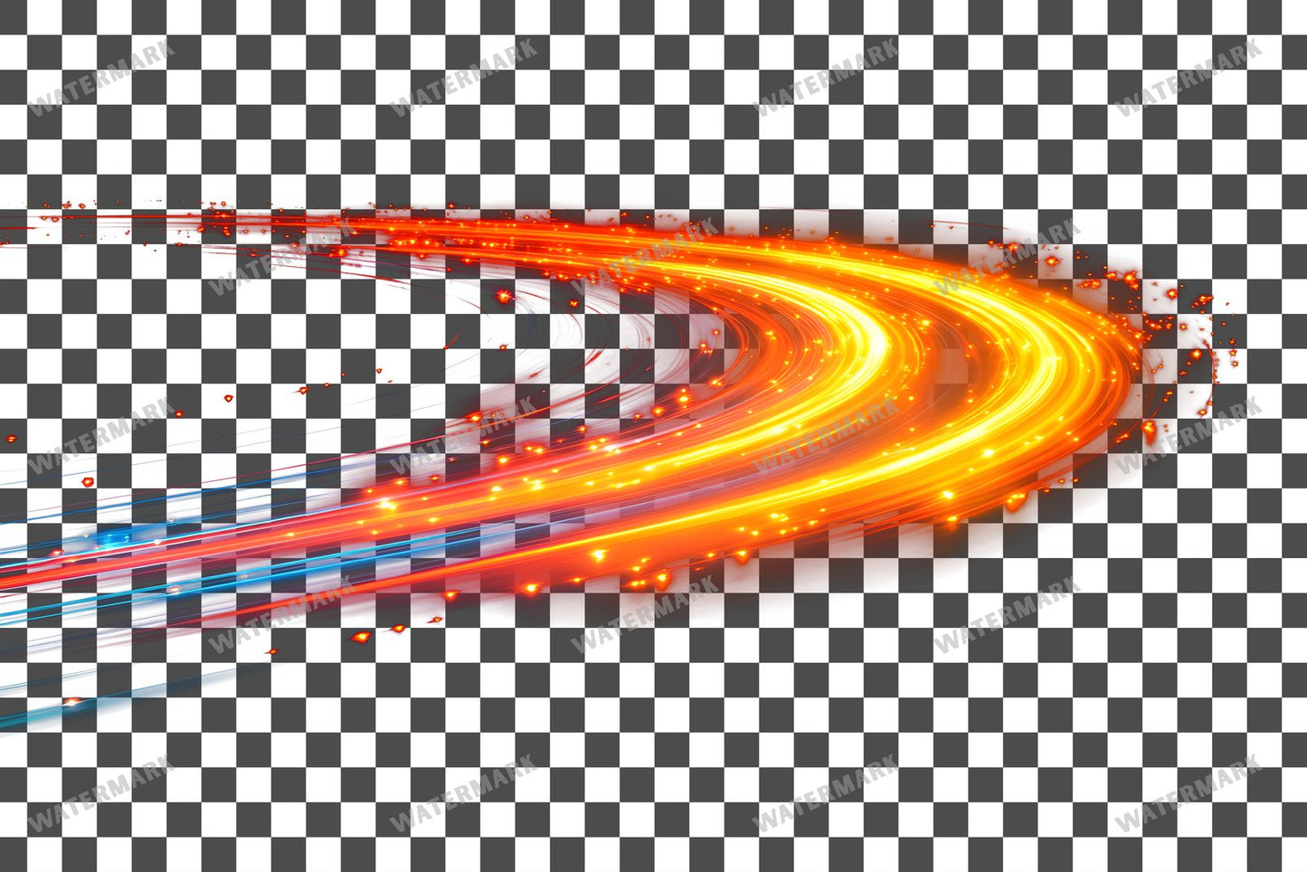 Abstract White Light Streaks Dynamic Transparent Overlay Pngs