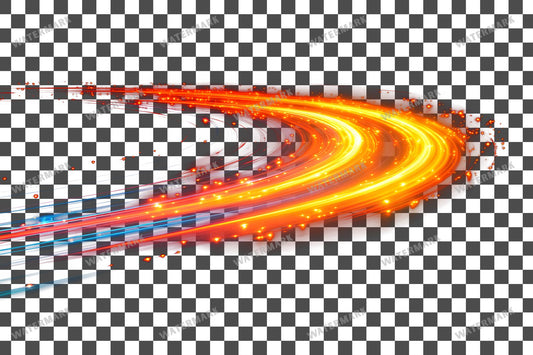 Abstract White Light Streaks Dynamic Transparent Overlay Pngs