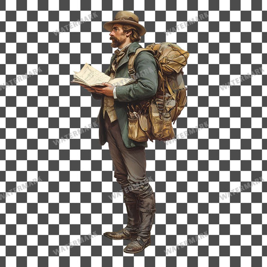 Adventurer Vintage Style Clipart Pngs