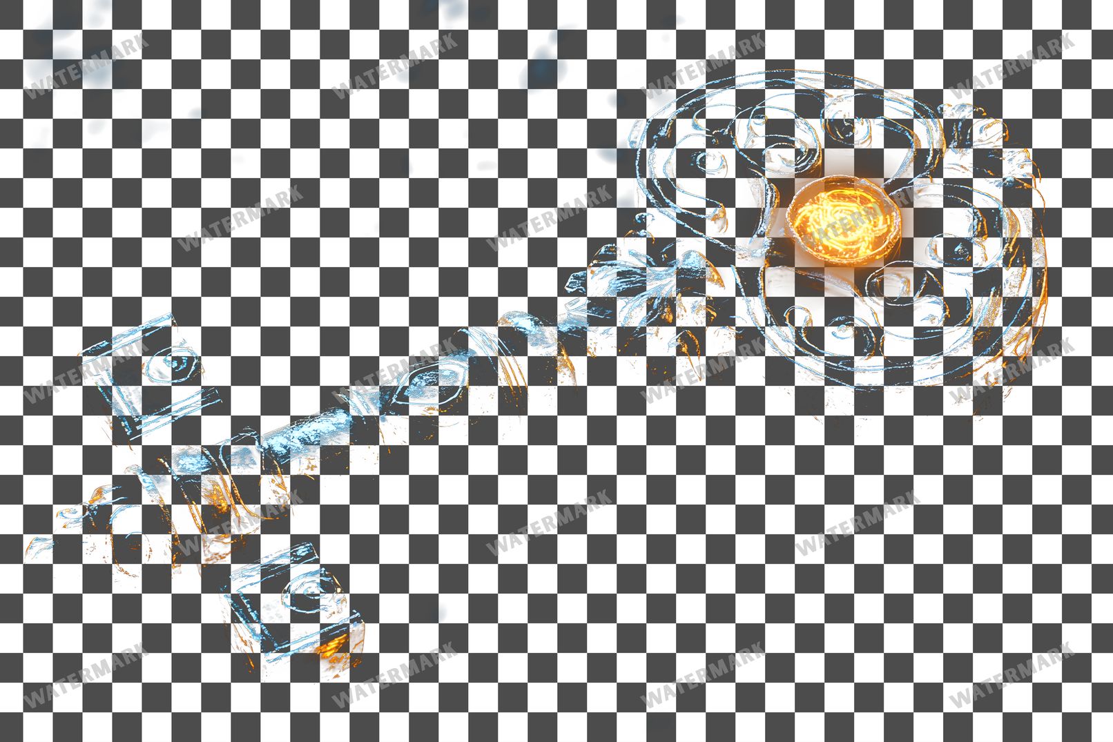 Ancient Gothic Key Transparent Overlay Pngs