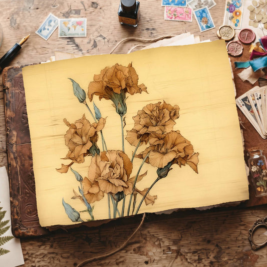 Autumn Carnations Digital Papers