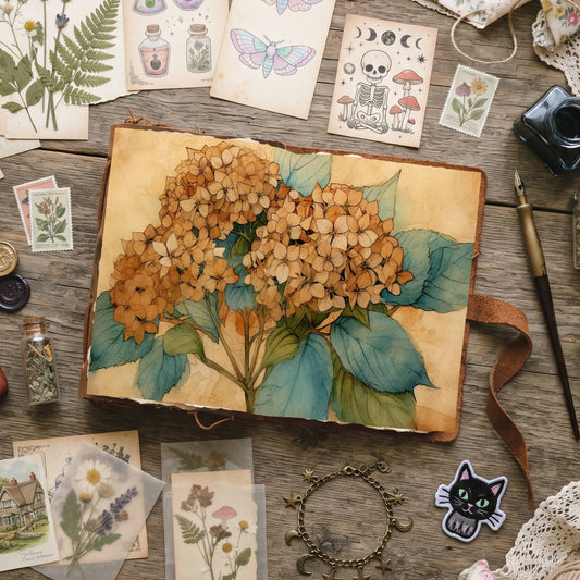 Autumn Hydrangea Digital Papers