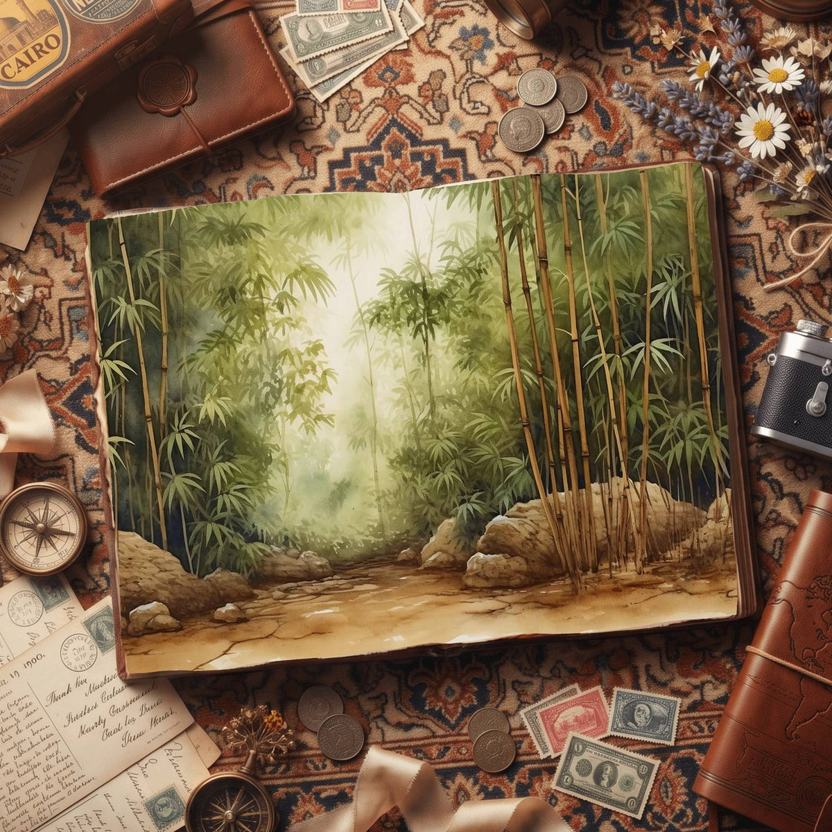 Bamboo Forest Digital Papers