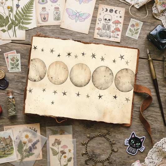 Beautiful Moon Digital Papers