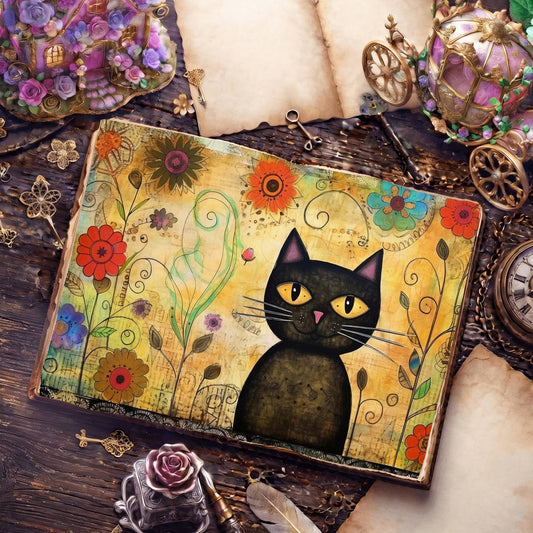 Black Cats Digital Papers