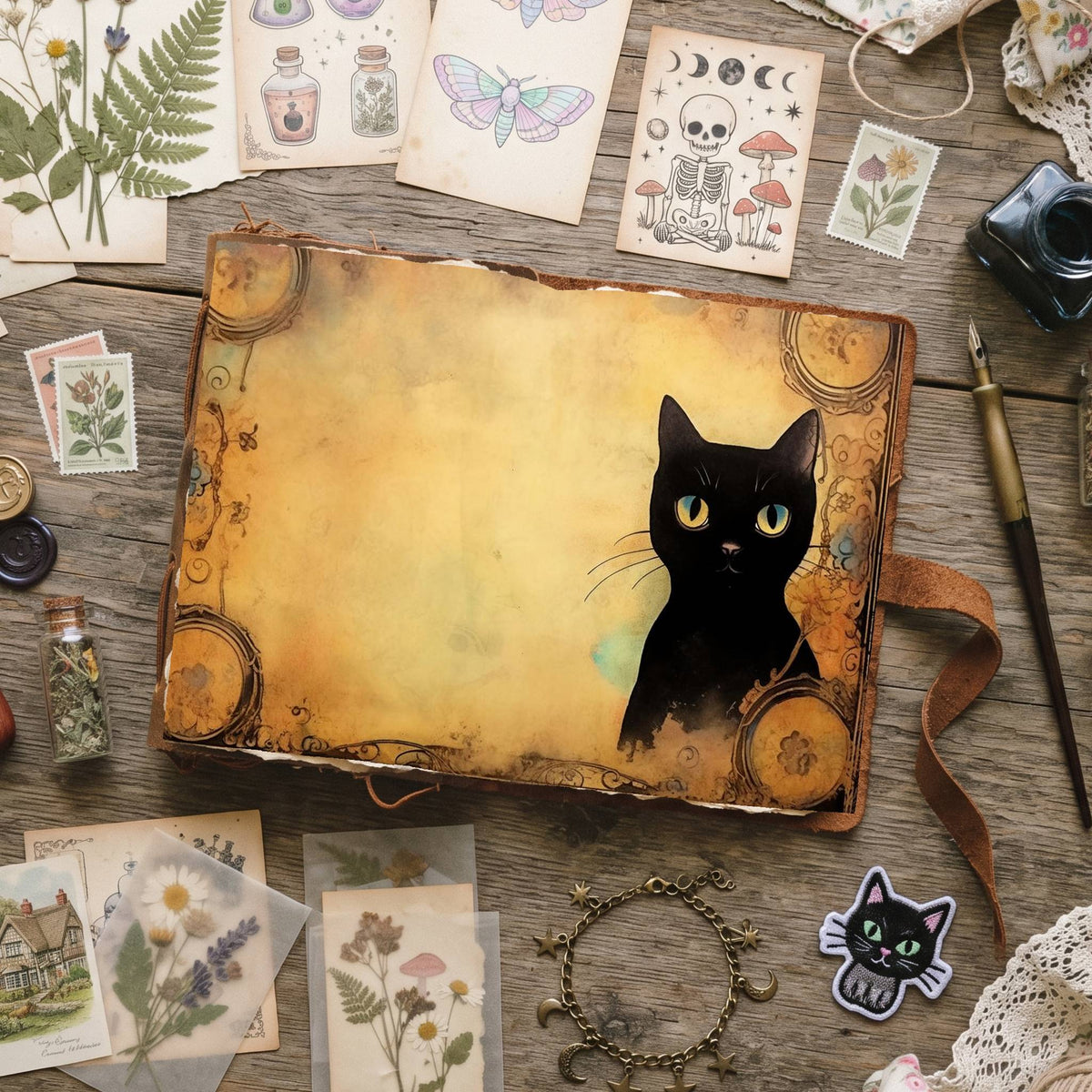 Black Cats Digital Papers