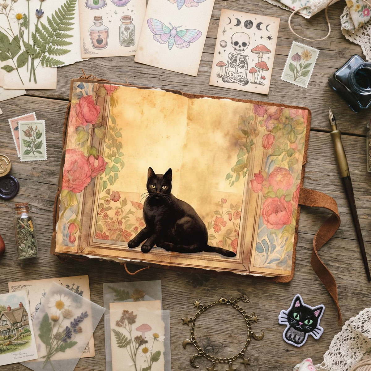 Black Cats Digital Papers