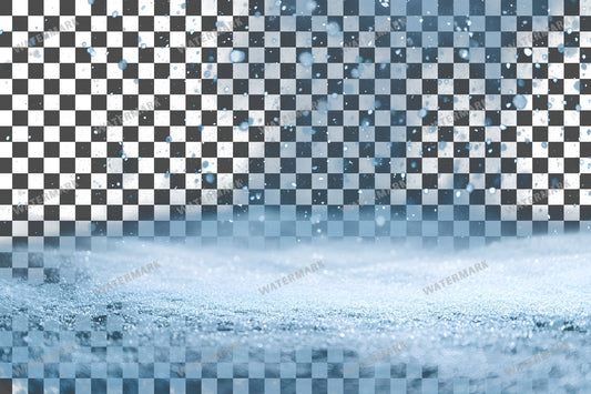 Blue-Tinted Snow Transparent Overlay Pngs