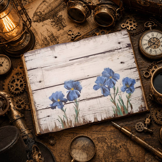 Blue Iris Flowers Digital Papers