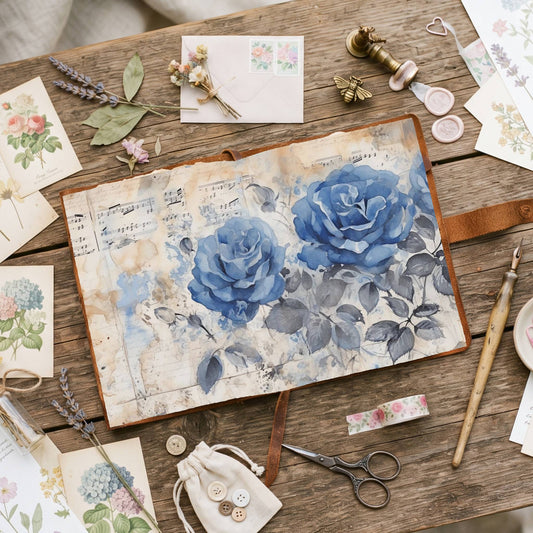 Blue Rose Digital Papers