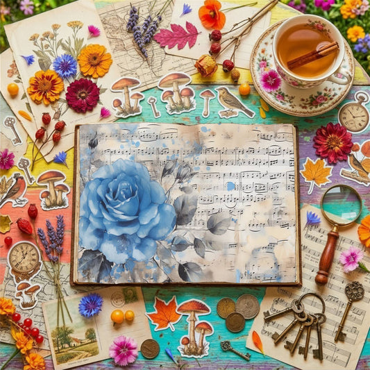 Blue Roses Digital Papers