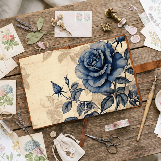 Blue Roses Digital Papers