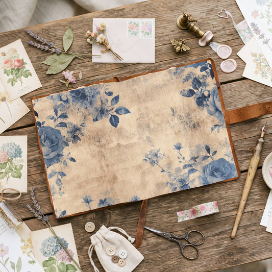 Blue Roses Digital Papers