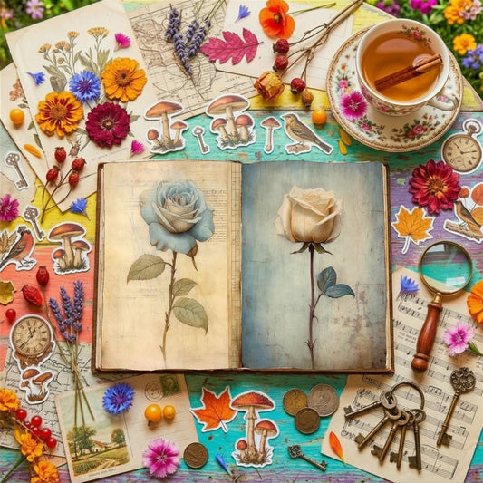 Blue Roses Digital Papers
