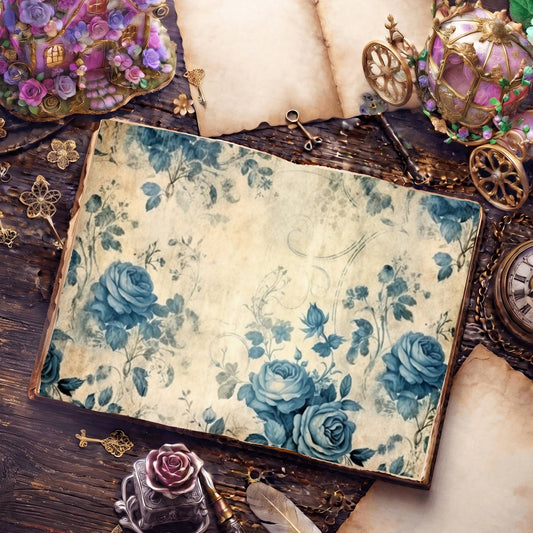 Blue Roses Digital Papers