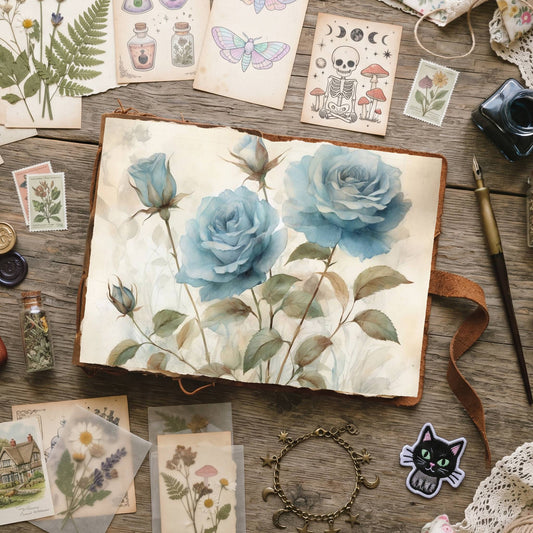 Blue Roses Digital Papers