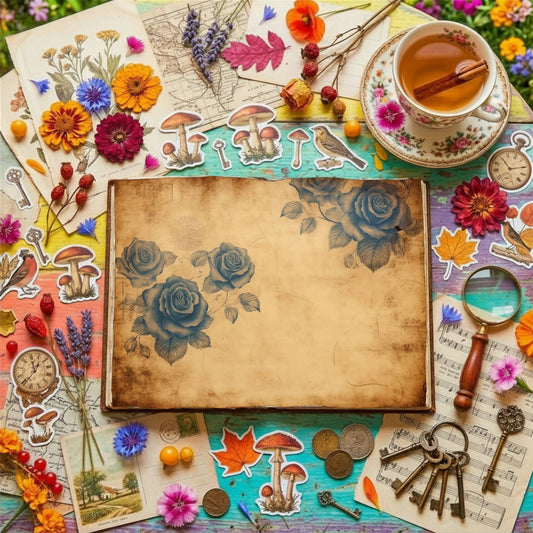 Blue Roses Digital Papers
