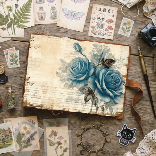 Blue Roses Digital Papers