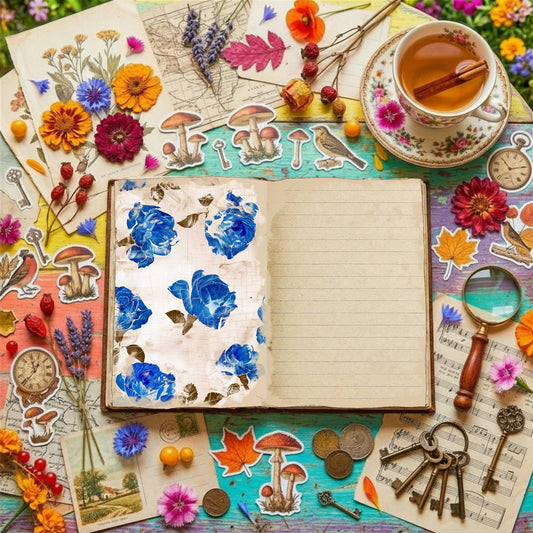 Blue Roses Digital Papers