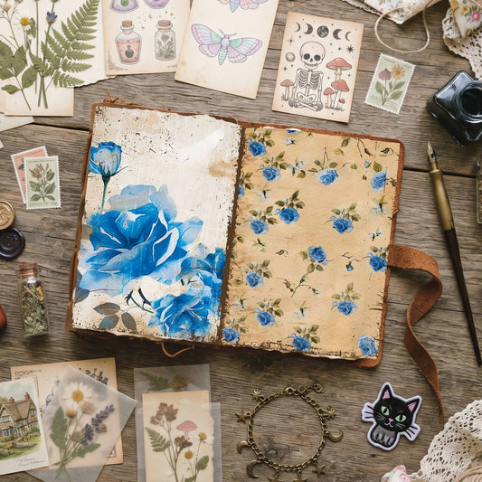 Blue Roses Digital Papers