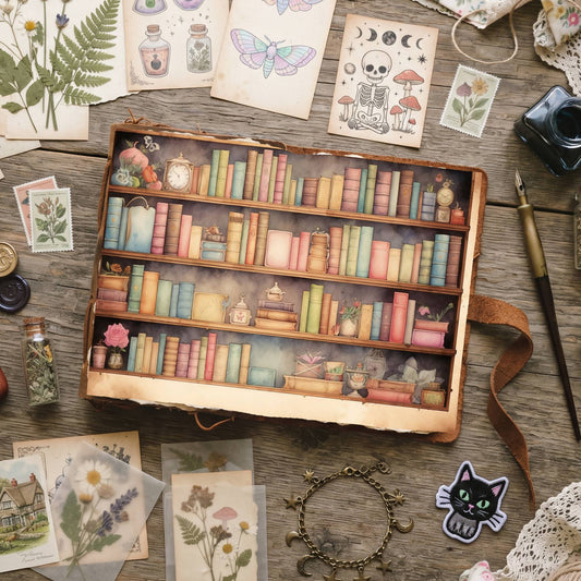 Book Shelves Digital Papers