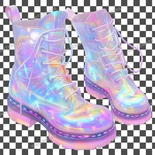 Boots Kawaii Style clipart PNG on a transparent background, design 1
