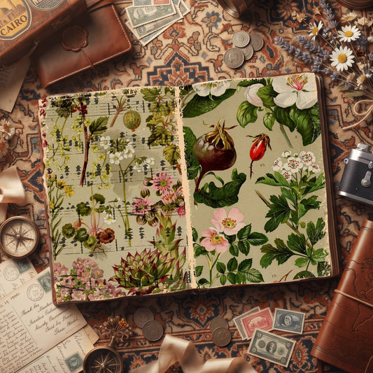 Botanical Illustration Digital Papers