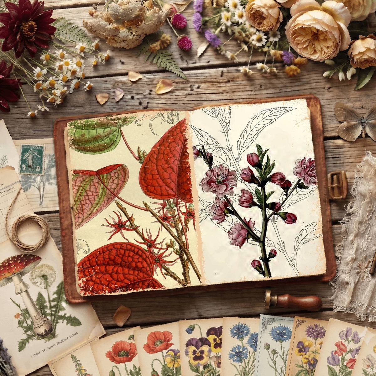 Botanical Illustrations Digital Papers
